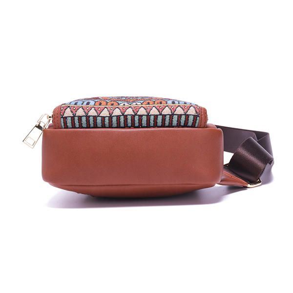 Naisten Vintage-brodeeratut Rintalaukut Crossbody-laukut