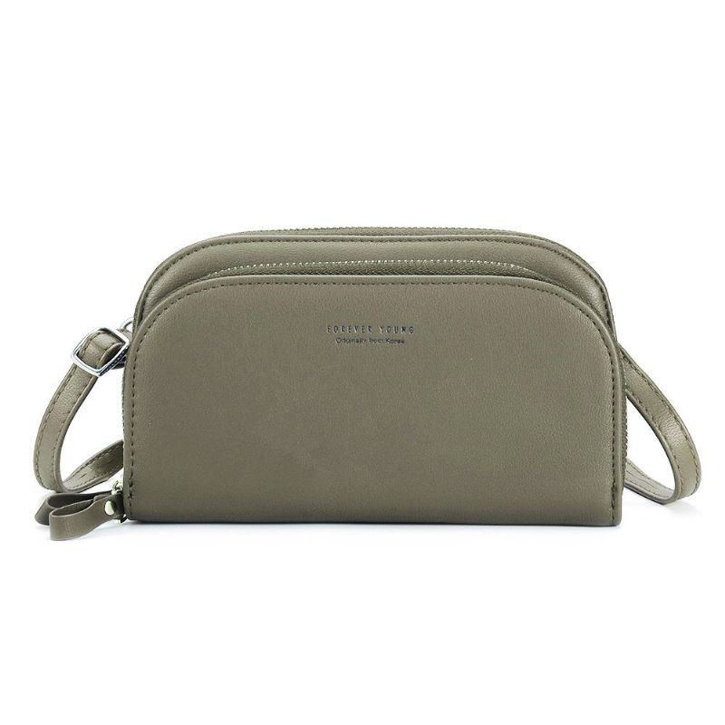 Pierre Loues Women Solid 8 Card Slot Card Bag Monipaikkainen Puhelinlaukku Vapaa-ajan Crossbody-laukku