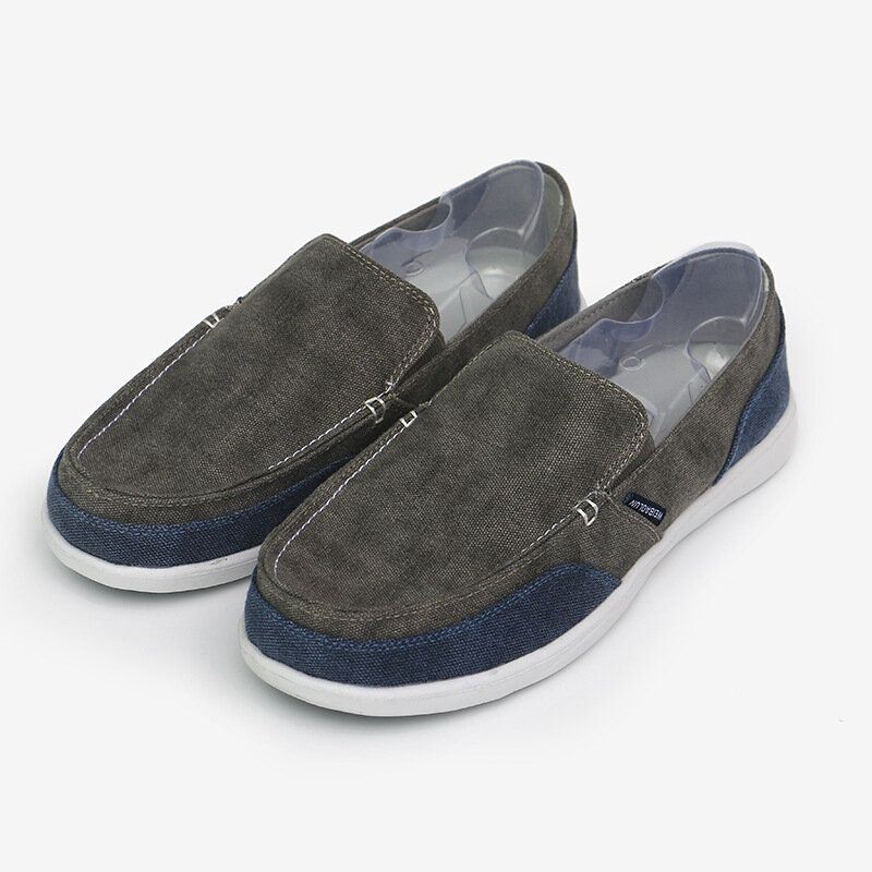 Miesten Canvas Hengittävä Pehmeä Pohja Mukava Slip On Short Color Crush Vapaa-ajan Kengät