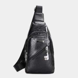 Miesten Kuulokeaukko Business Multi-pocket Crossbody Bag Rintalaukku Sling Bag