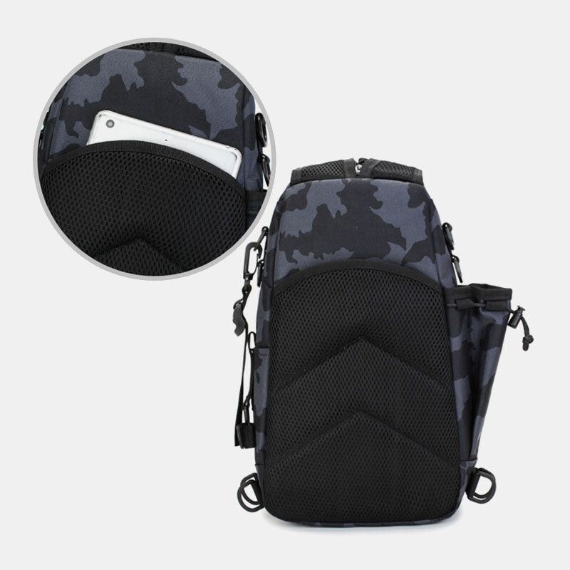 Miesten Monitoiminen Tactical Reppu Rento Sling Crossbody Laukku Olkalaukku Rintalaukku Ulkokäyttöön