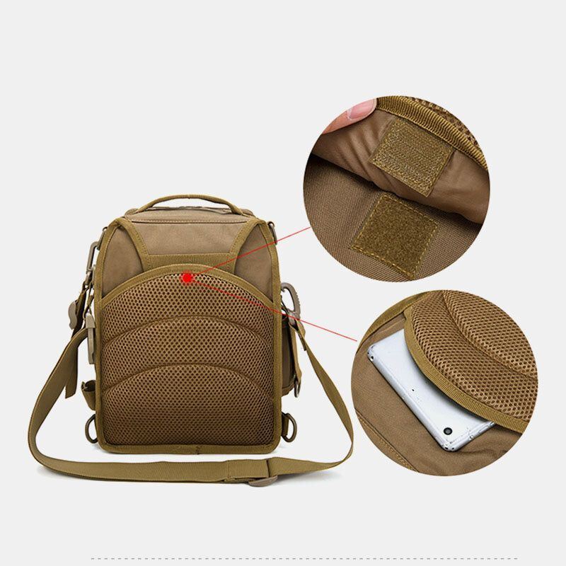 Miesten Nylon Naamiointi Suuri Tilavuus Multi-carry Tactical Travel Outdoor Rintalaukku Olkalaukku