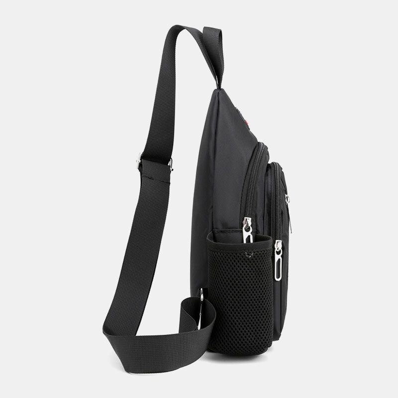 Miesten Oxford Side Independent Water Cup Verkkotaskuinen Rintalaukku Monitaskuinen Vedenpitävä Crossbody Laukut Olkalaukku