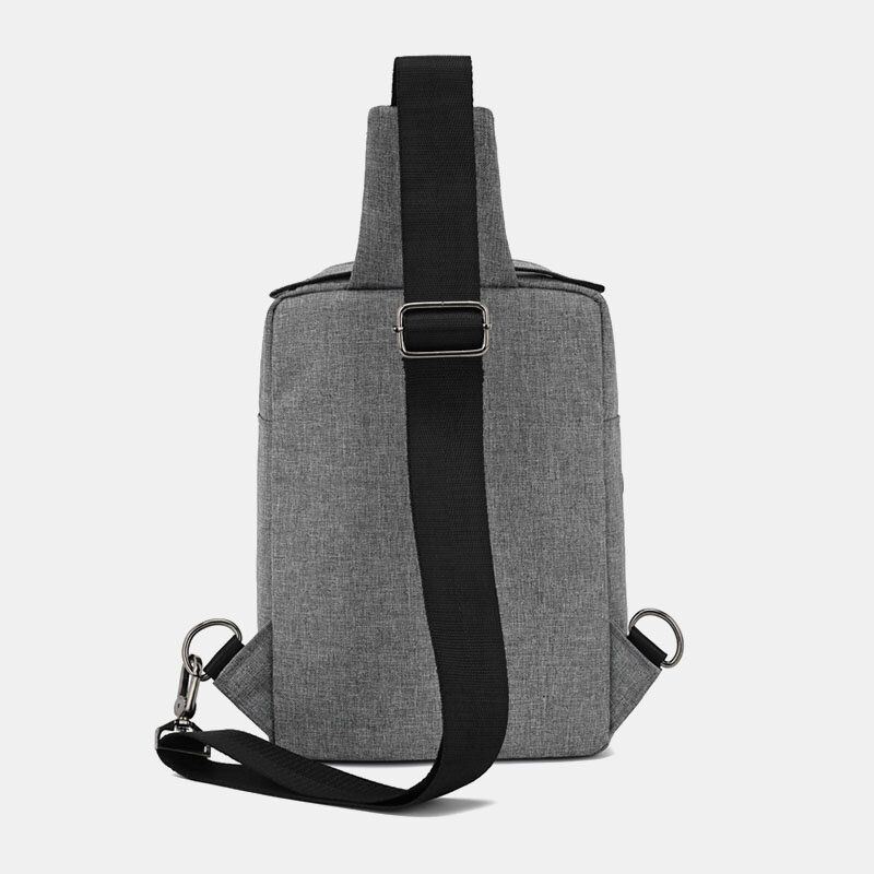 Miesten Oxford Suuren Kapasiteetin Rintalaukku Rento Monitoiminen Kuulokeaukko Design Crossbody Laukku Olkalaukku