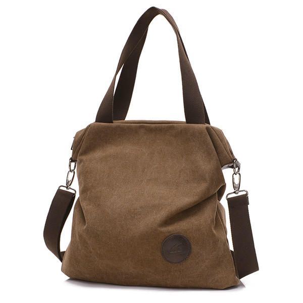 Miesten Naisten Kangas Olkalaukut Vintage Tote Käsilaukut Kapasiteetti Ostokset Crossbody Laukut