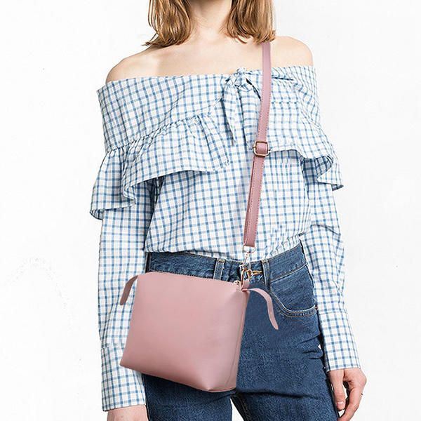 Miesten Naisten Keinonahka Kolmiosainen Setti Tupsu Käsilaukku Crossbody Bag Clutch Bag