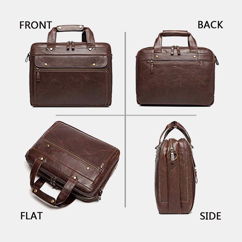 Miesten Vintage Multi-pocket Messenger Bag Käsilaukku Crossbody Laukku Yrityksille