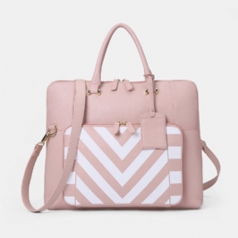 Naisten Design Striped Business Elegant Käsilaukku Monitoiminen Crossbody Bag