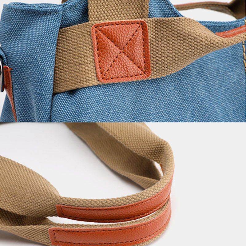 Naisten Suuri Kapasiteetti Canvas-käsilaukku Olkalaukku Crossbody Laukut