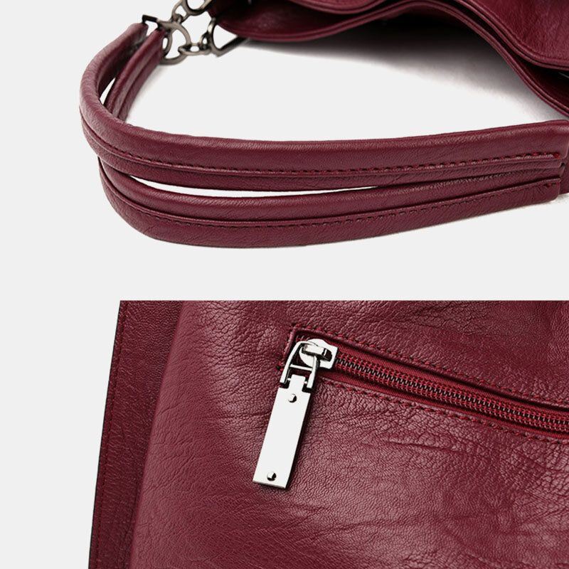 Naisten Suurikokoinen Kiinteä Tupsulaukku Crossbody Bag -käsilaukku