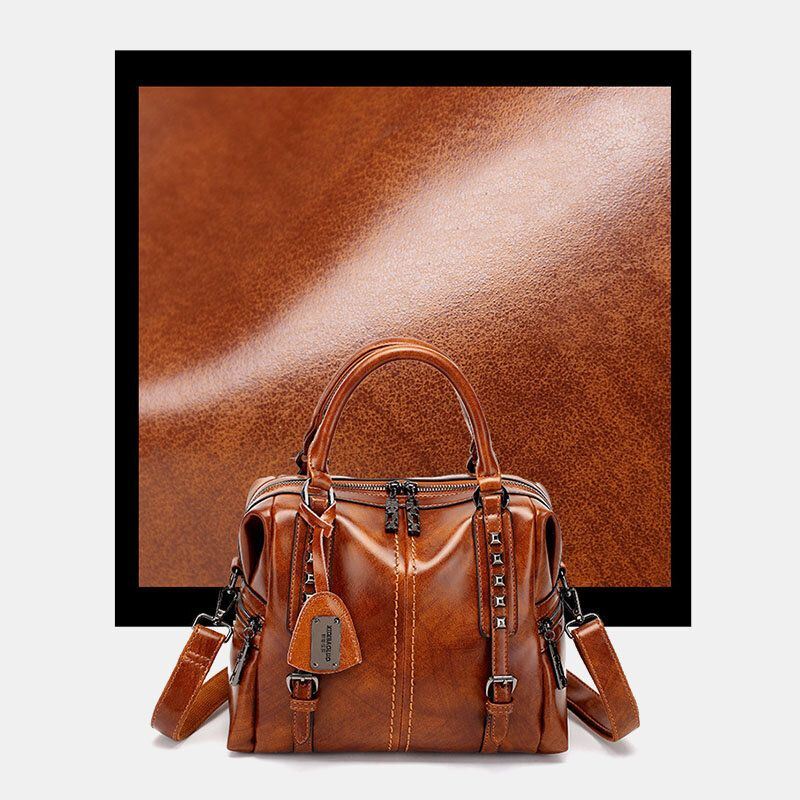 Naisten Unisex Keinonahka Retro Vintage Fashion Multi-carry Käsilaukku Tote Crossbody Bag