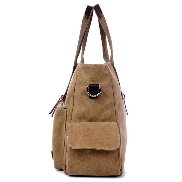 Suuri Kapasiteetti Miesten Naisten Canvas Monitoiminen Crossbody Laukku Canvas Outdoor Käsilaukku