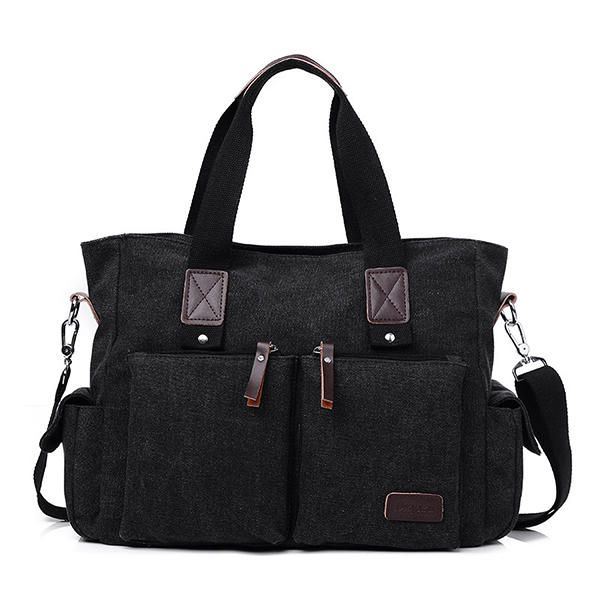 Suuri Kapasiteetti Miesten Naisten Canvas Monitoiminen Crossbody Laukku Canvas Outdoor Käsilaukku