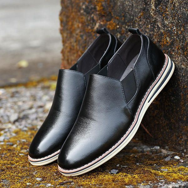 Miesten Aidosta Nahasta Valmistetut Rento Slip On Business Oxfords -kengät