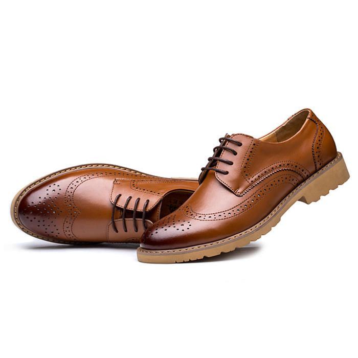 Miesten Aitoa Nahkaa Brogue Veistetty Business Casual Oxfords