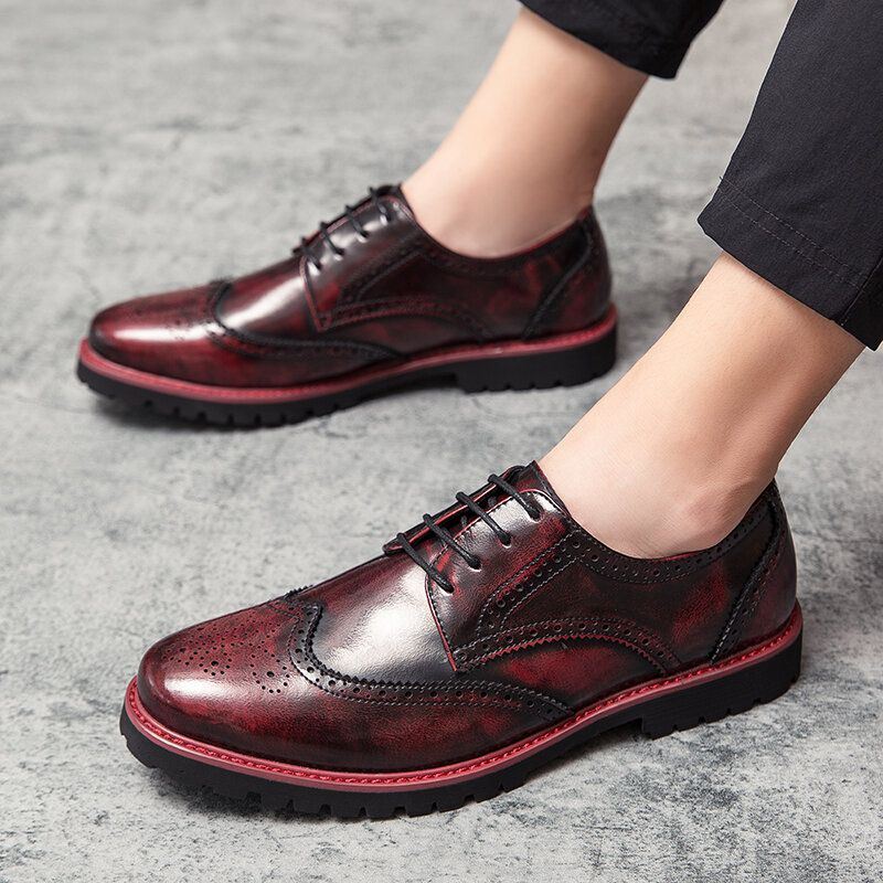 Miesten Brogue Craved Retro Gentleman Dress -kenkiä