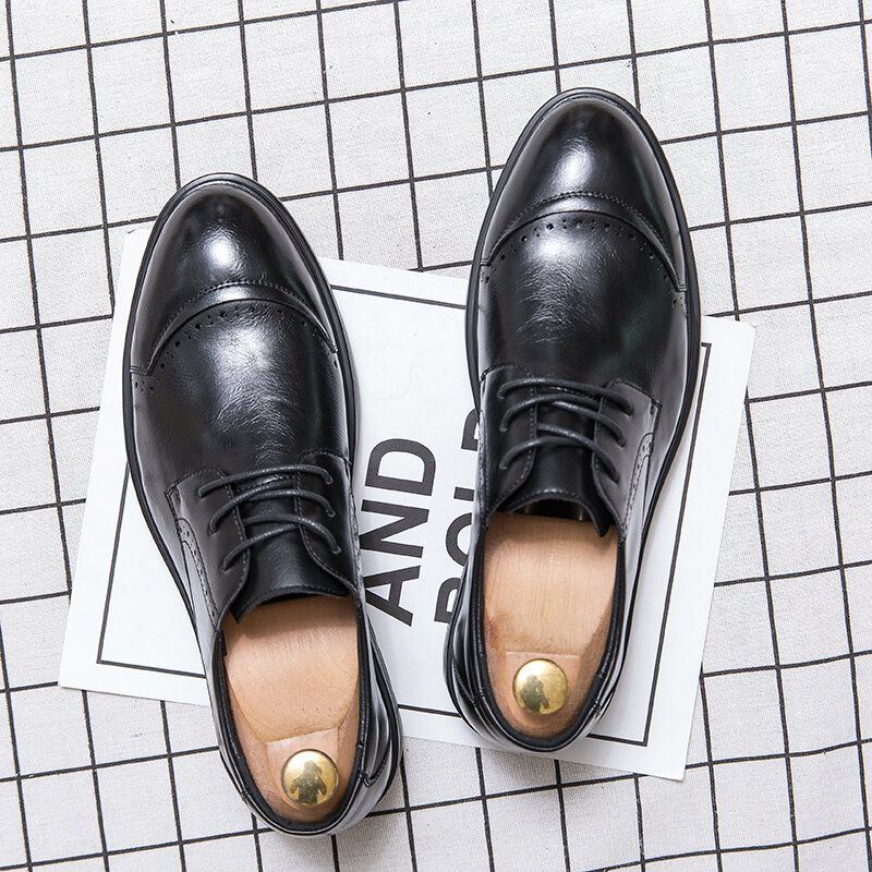 Miesten Brogue Lace Up Business Puettavat Oxfords-kengät