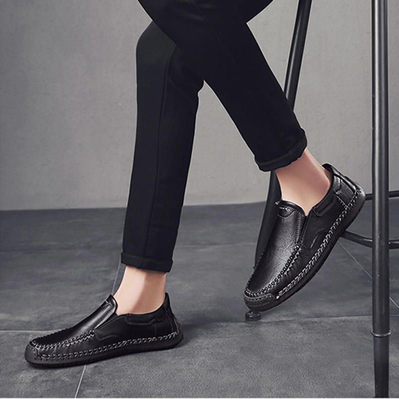 Miesten Käsinompeleet Business Casual Pehmeä Pohjallinen Office Oxfords