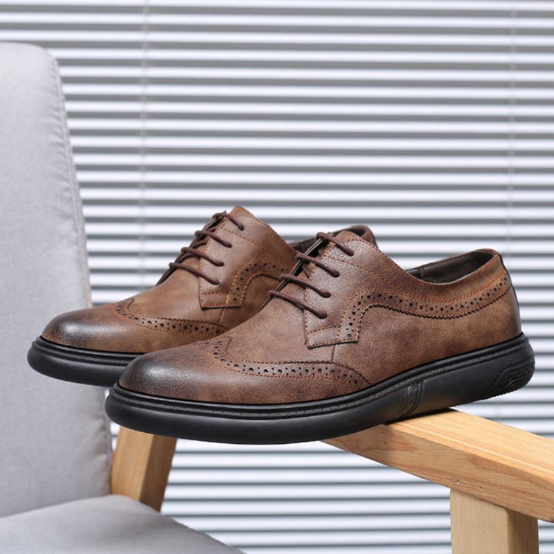 Miesten Microfiber Casual Business Oxfords