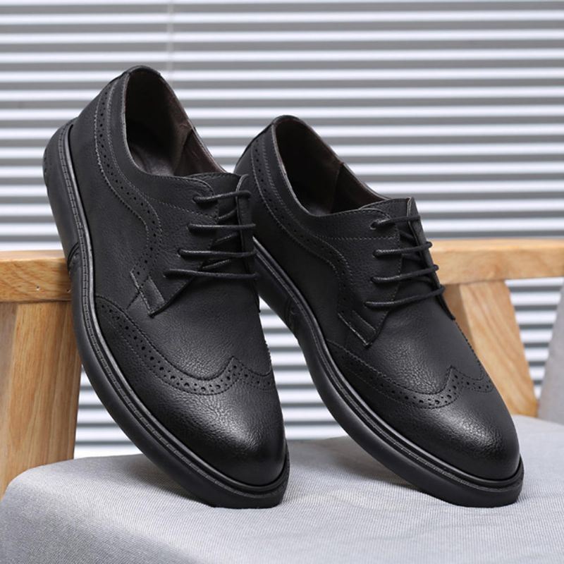 Miesten Microfiber Casual Business Oxfords