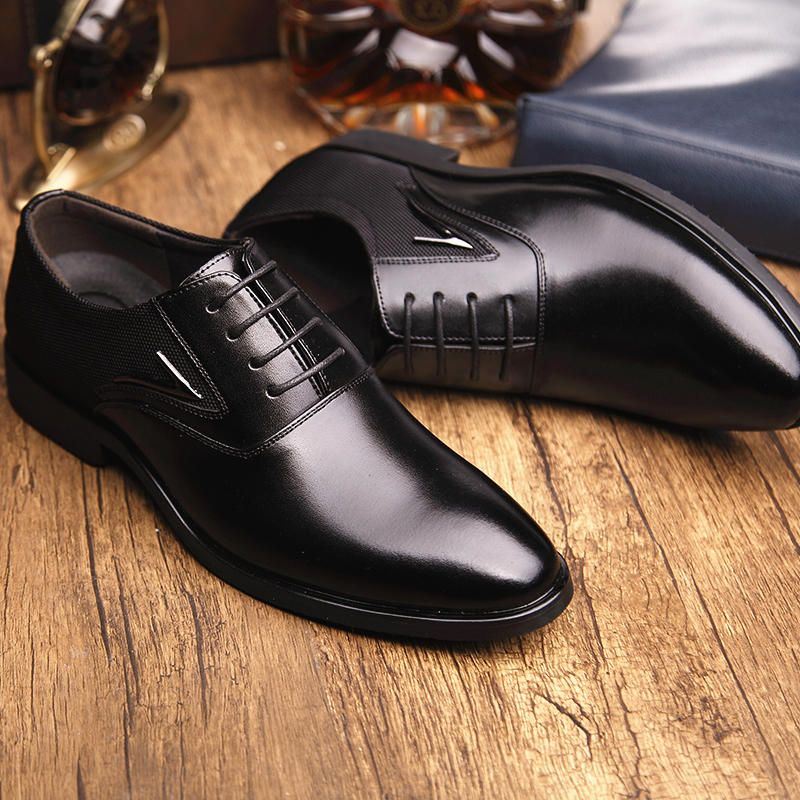 Miesten Mikrokuitukärkikärki Formal Business Oxfords