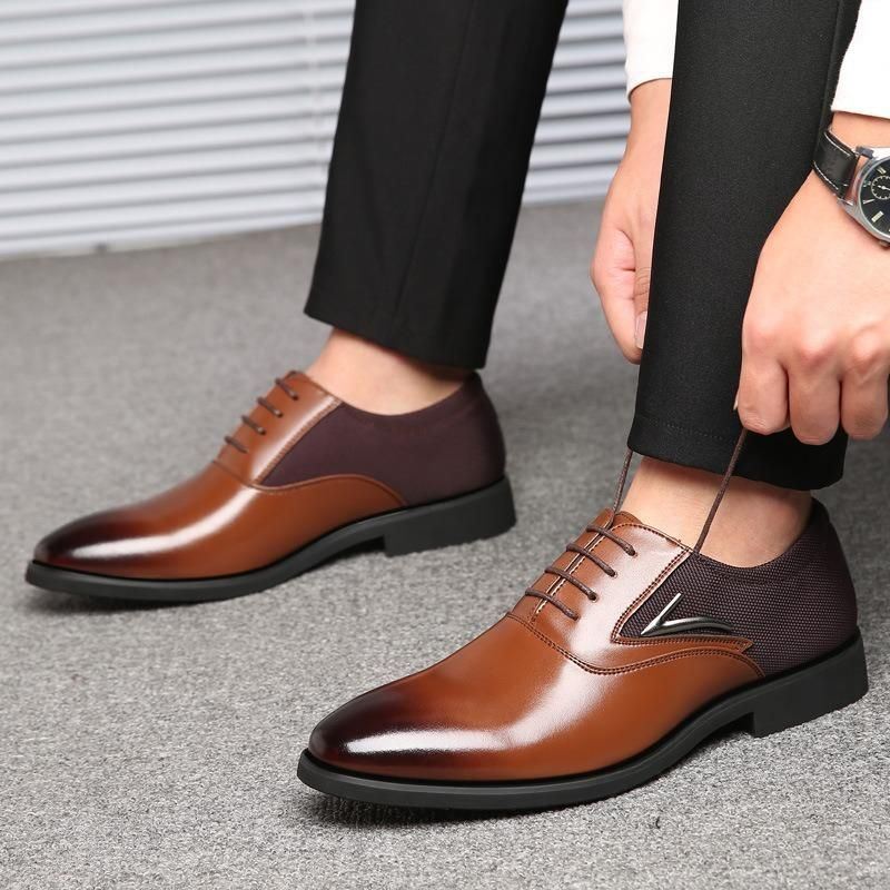 Miesten Mikrokuitukärkikärki Formal Business Oxfords