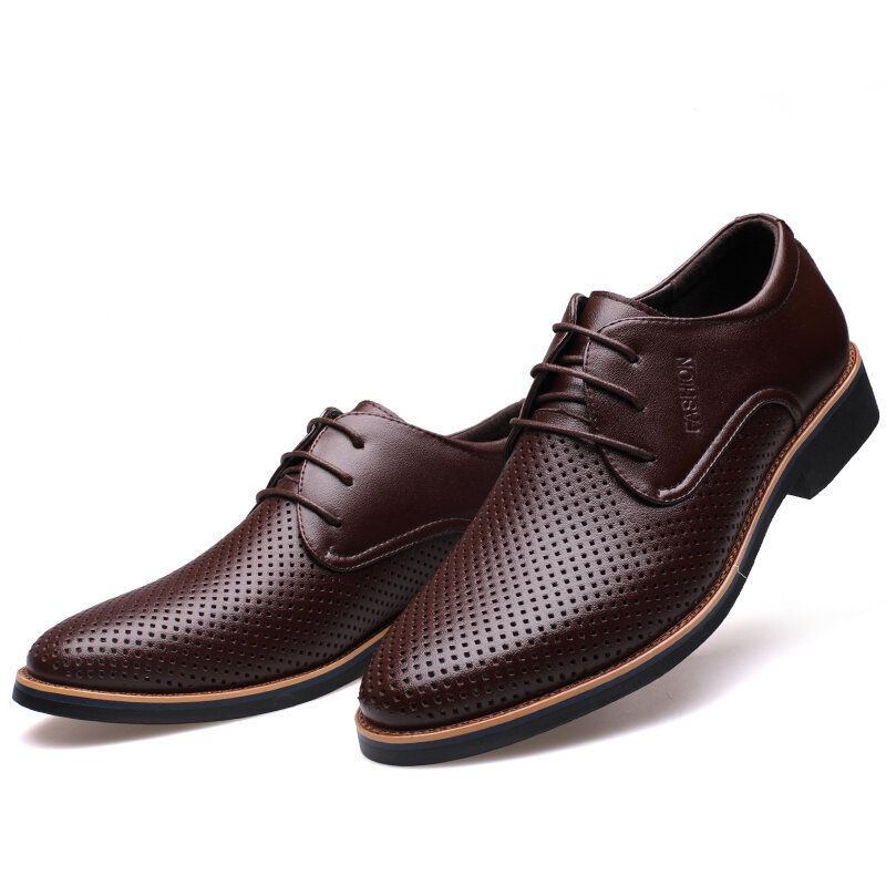 Miesten Mikrokuituliina Hengittävä Hollow Out Business Casual Oxfords