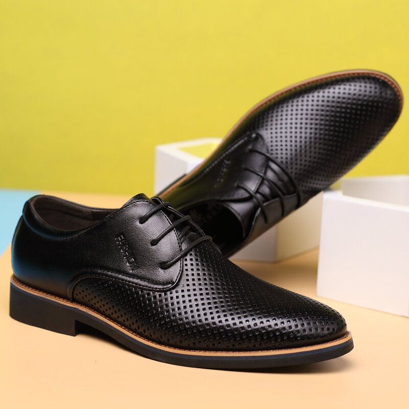 Miesten Mikrokuituliina Hengittävä Hollow Out Business Casual Oxfords