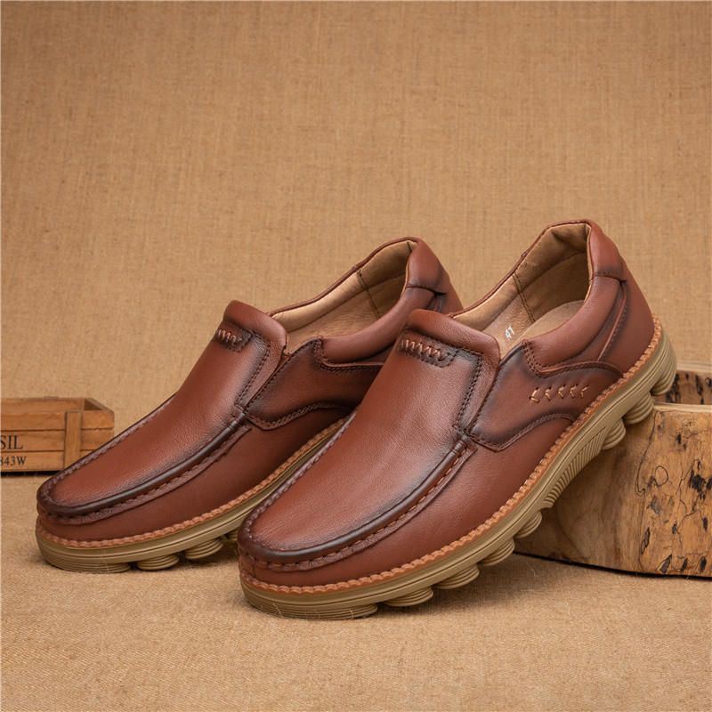 Miesten Retro-liukumaton Rento Business Office -nahka Oxfords