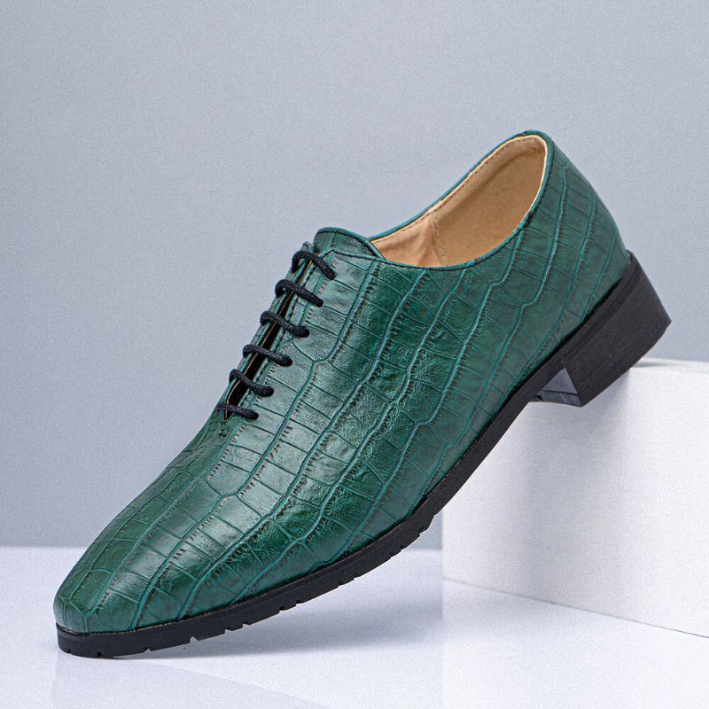 Miesten Teräväkärkinen Krokotiilikuvio Teräväkärkinen Business Oxfords -kengät