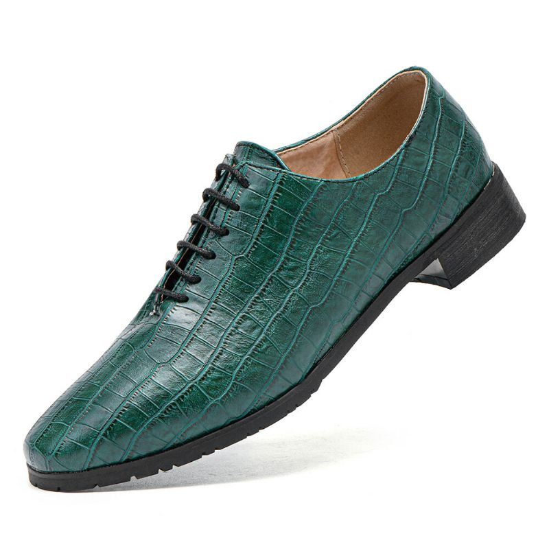 Miesten Teräväkärkinen Krokotiilikuvio Teräväkärkinen Business Oxfords -kengät