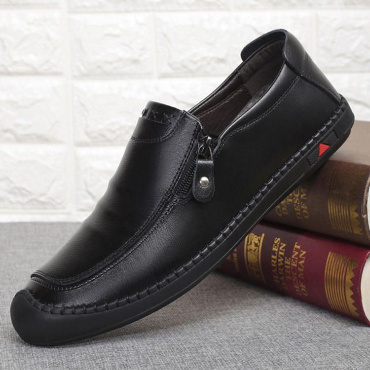 Miesten Vapaa-ajan Kengät Pehmeät Ja Mukavat Nahkaiset Oxford-kengät